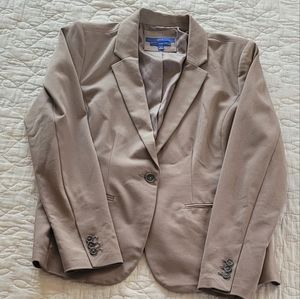 Womens taupe lined jacket. Size 14.  Worn once.